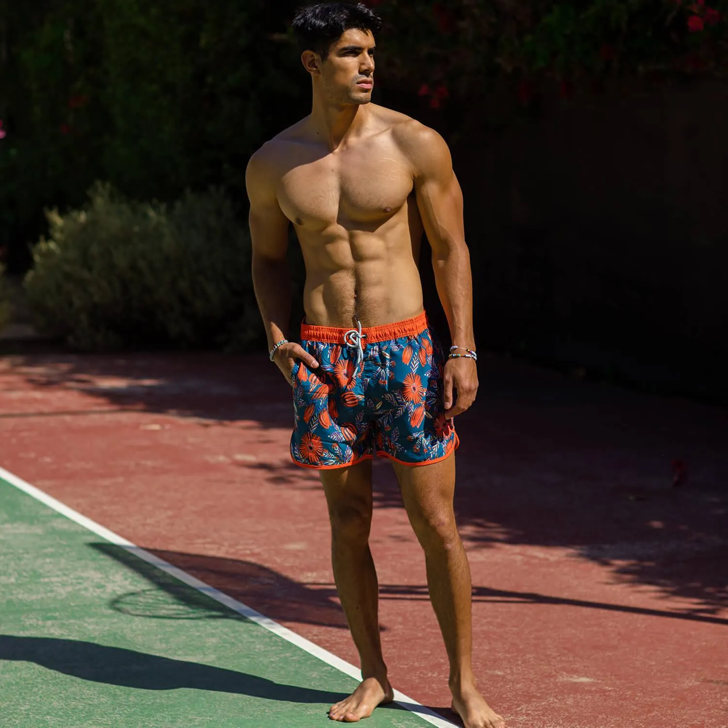 FloraFever Red Flowers Swim Trunks sold by maamgic product image thumbnail 2