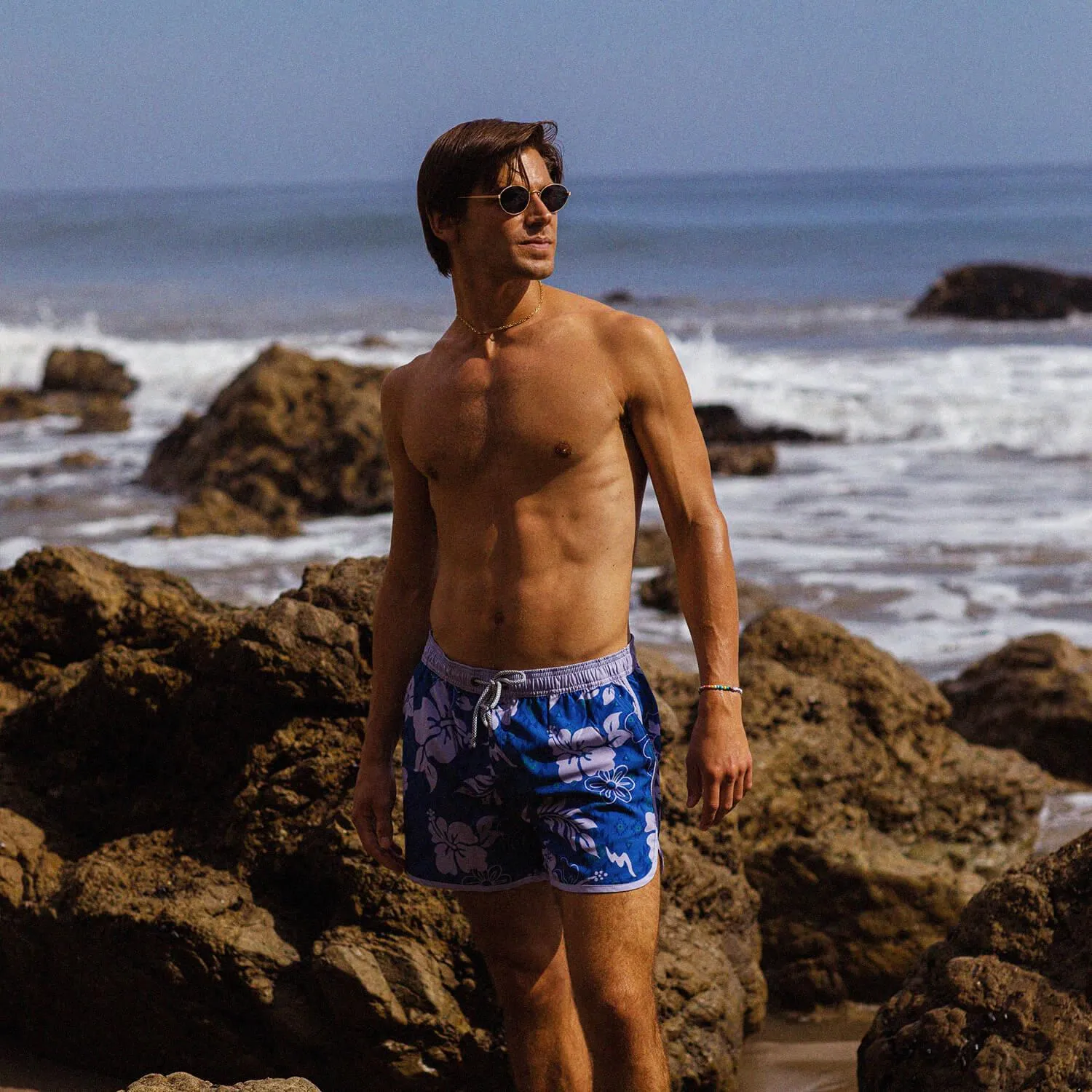 DreamScape Icy Floral Swim Trunks sold by maamgic product image thumbnail 4