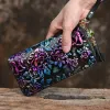 Vintage Leather High-Capacity Fashion Embossed Wallet sold by superladystar
