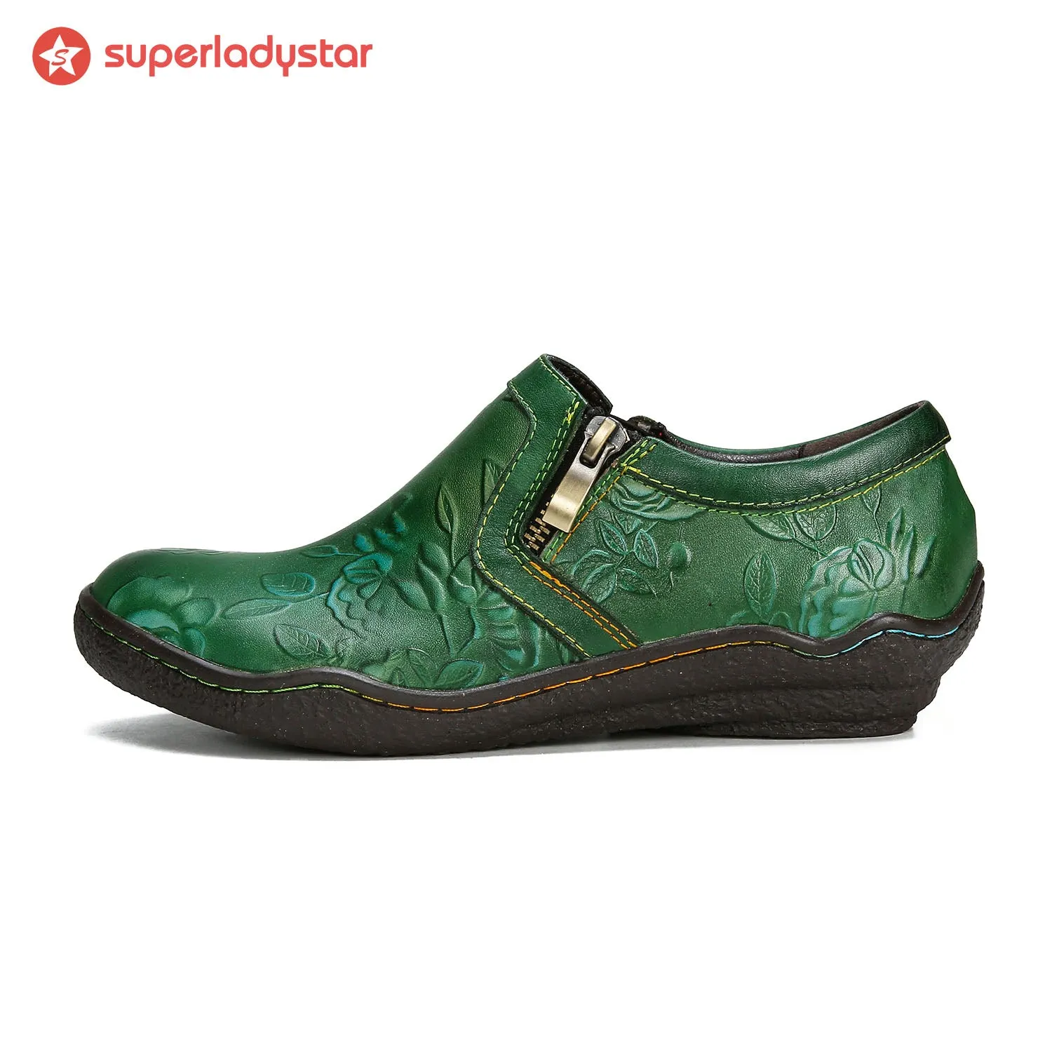 Vintage Genuine Leather Comfy Flat Shoes sold by superladystar product image thumbnail 5