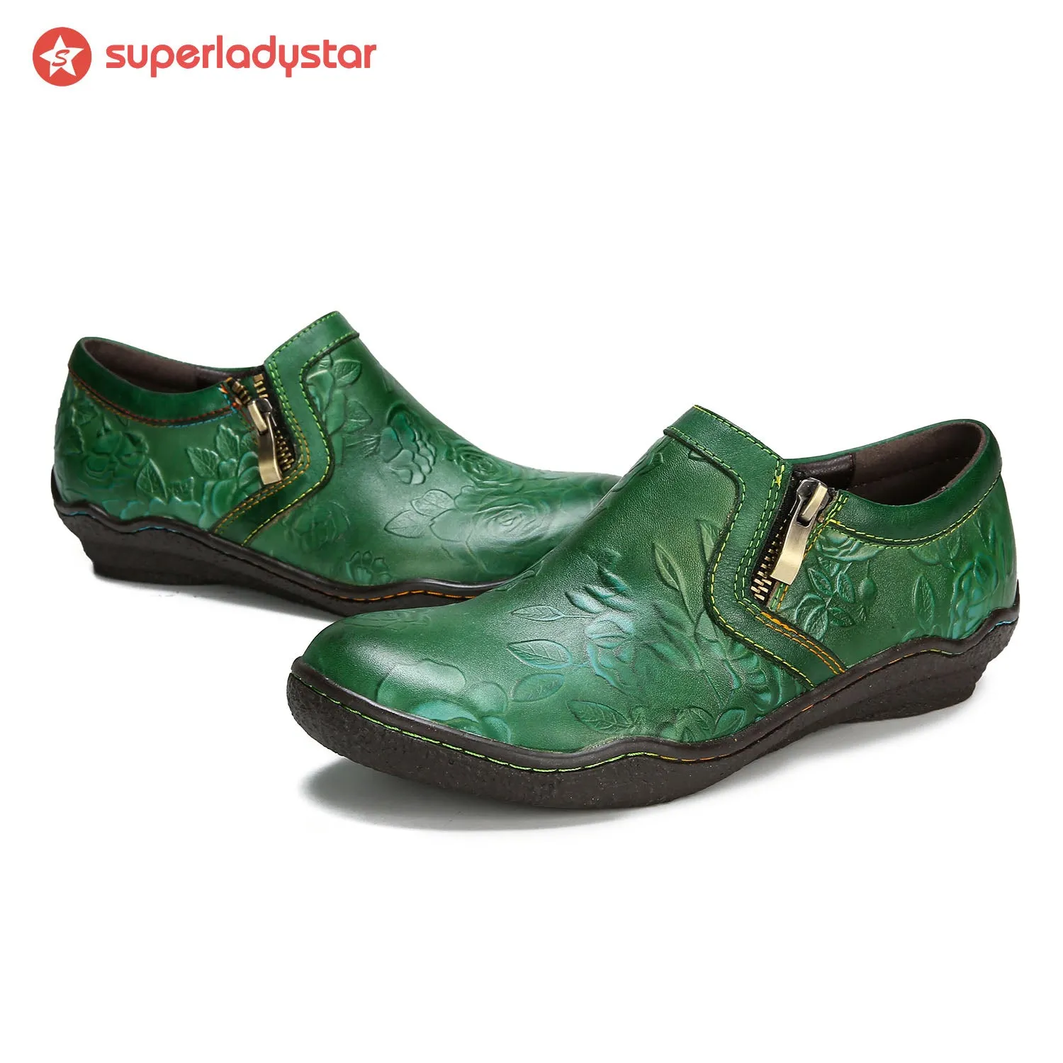 Vintage Genuine Leather Comfy Flat Shoes sold by superladystar product image thumbnail 2