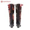 Leather Handmade Embossed Adjustable Boots sold by superladystar