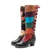Leather Handmade Embossed Adjustable Boots sold by superladystar