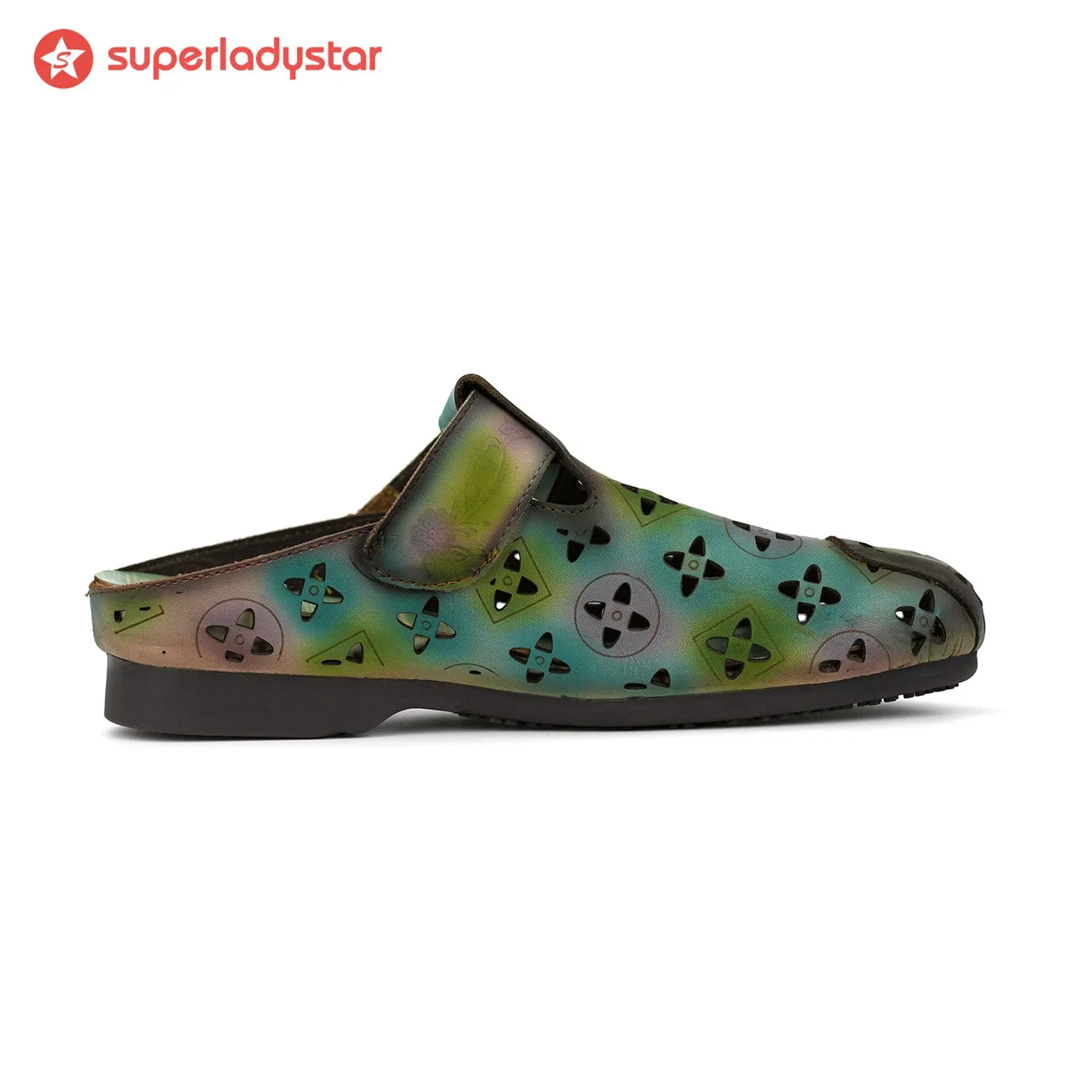 Vintage Handmade Hollow Printed Colorful Slipper sold by superladystar product image thumbnail 4