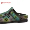 Vintage Handmade Hollow Printed Colorful Slipper sold by superladystar
