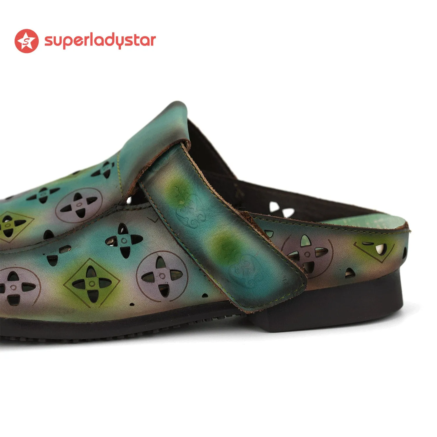 Vintage Handmade Hollow Printed Colorful Slipper sold by superladystar product image thumbnail 5