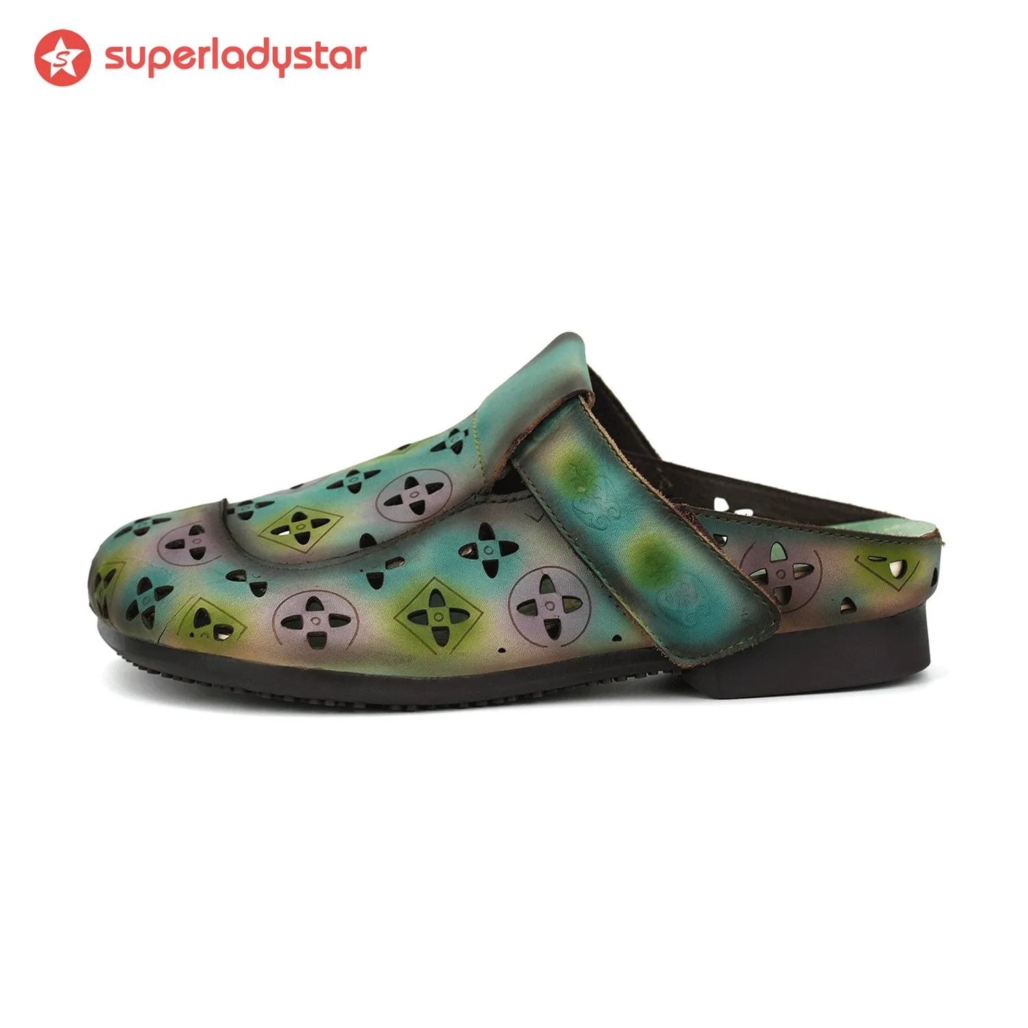 Vintage Handmade Hollow Printed Colorful Slipper sold by superladystar product image thumbnail 2