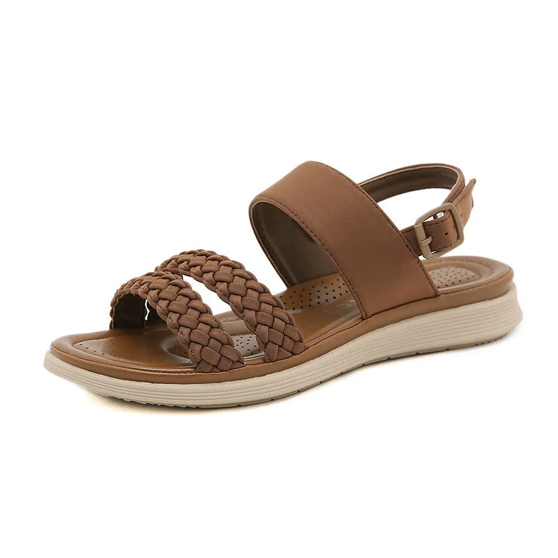 Fashion Retro Woven Comfortable Sandals sold by superladystar
