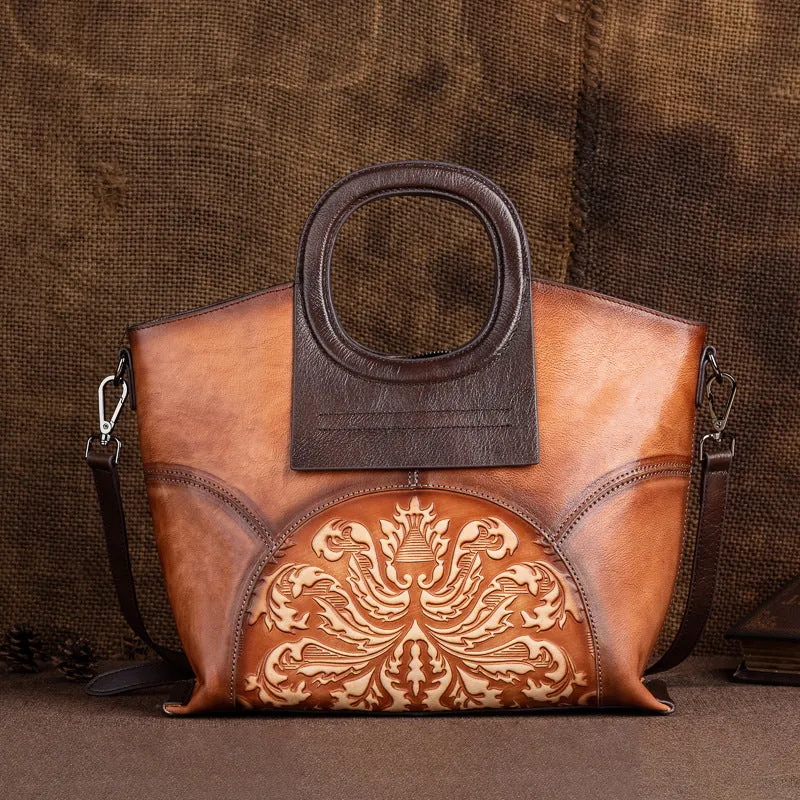 Vintage-Inspired Genuine Leather Crossbody Bag sold by superladystar product image thumbnail 3