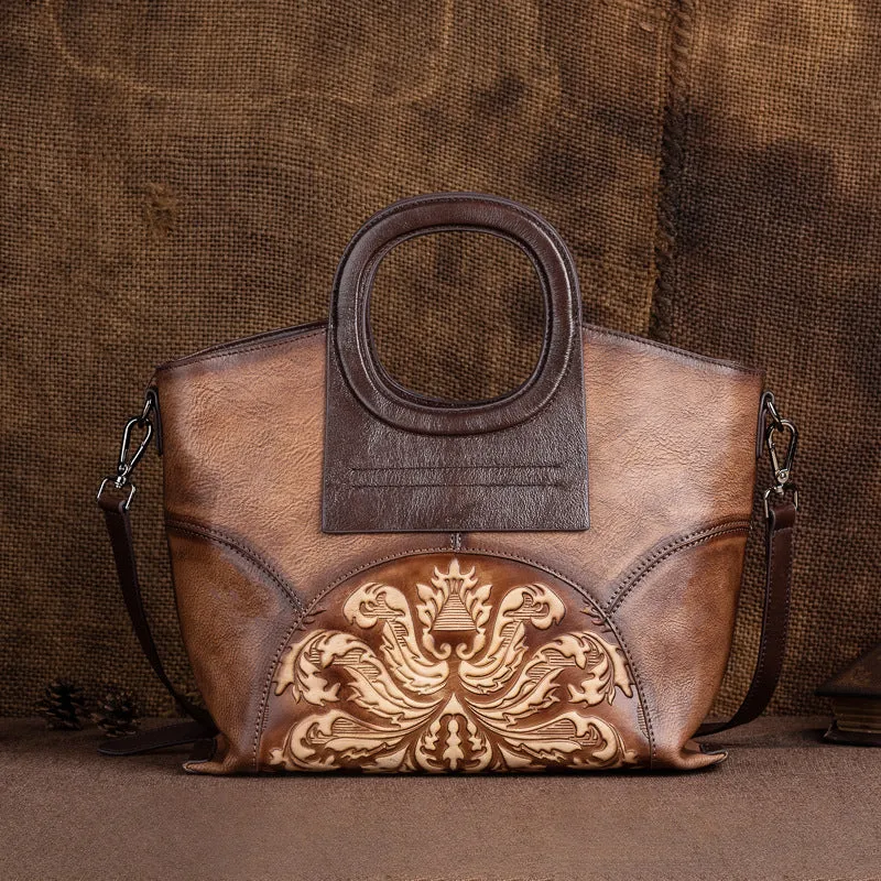 Vintage-Inspired Genuine Leather Crossbody Bag sold by superladystar product image thumbnail 4