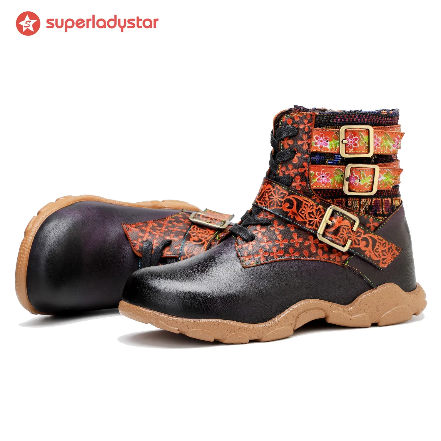 Leather Handmade Comfortable Walking Boots sold by superladystar product image thumbnail 2