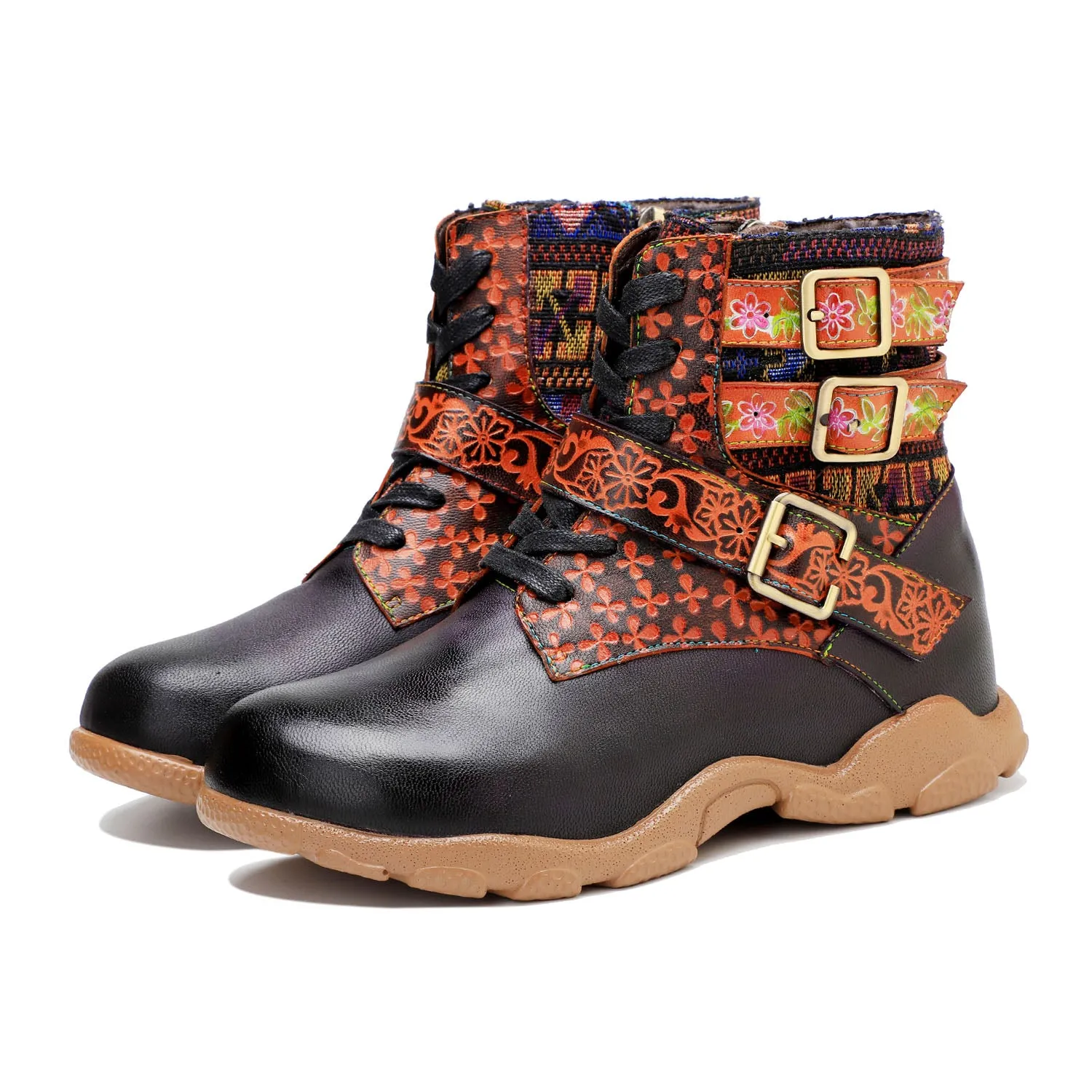 Leather Handmade Comfortable Walking Boots sold by superladystar