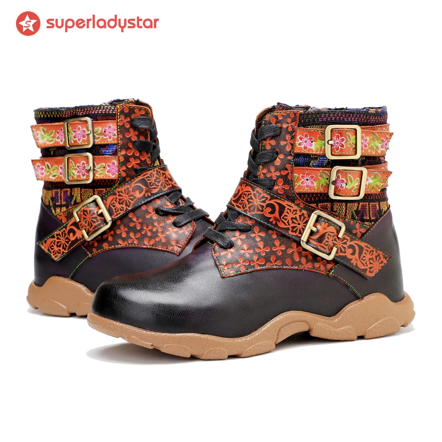 Leather Handmade Comfortable Walking Boots sold by superladystar product image thumbnail 3