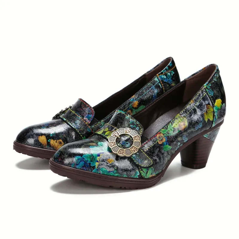 Hand Painted Colorful Elegant Pumps sold by superladystar