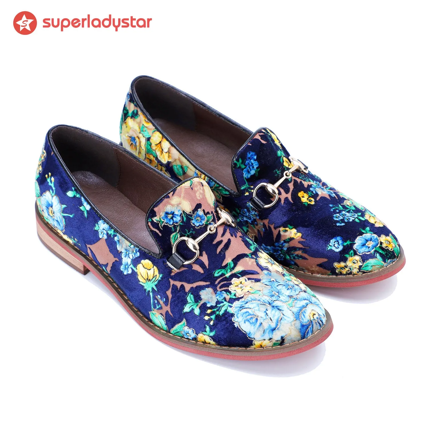 Blue Multicolor Comfortable Casual Flats sold by superladystar product image thumbnail 4