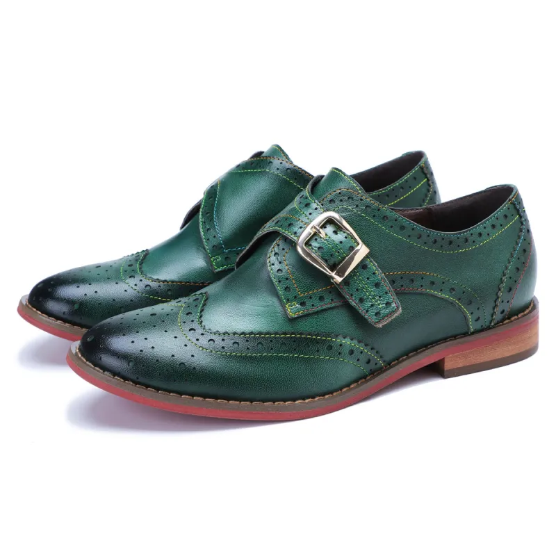 Vintage Handmade Leather Flat Shoes sold by superladystar