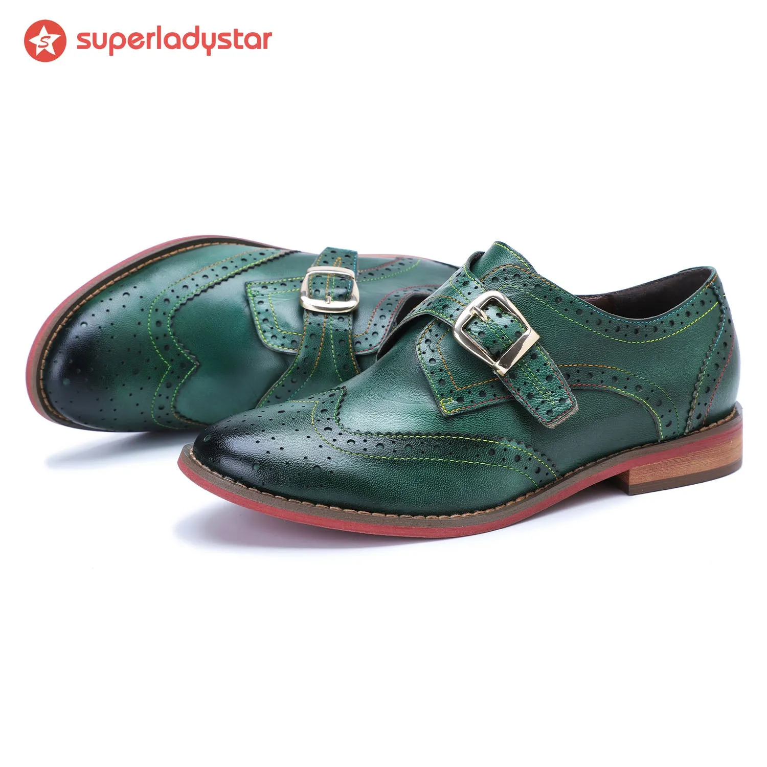 Vintage Handmade Leather Flat Shoes sold by superladystar product image thumbnail 3