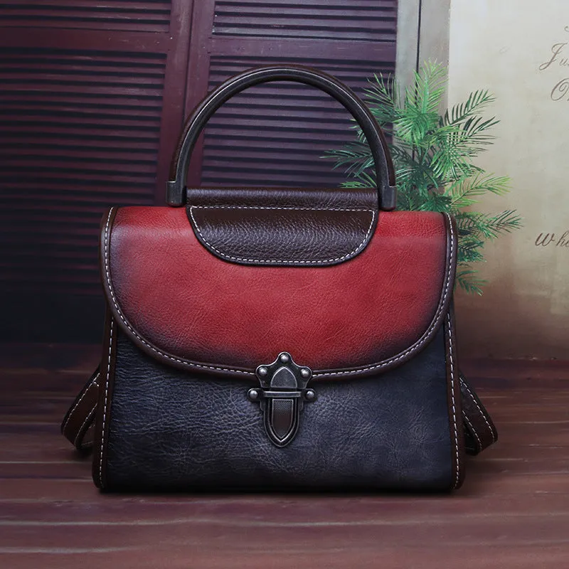 Vintage-Inspired Genuine Leather Crossbody Bag sold by superladystar product image thumbnail 2