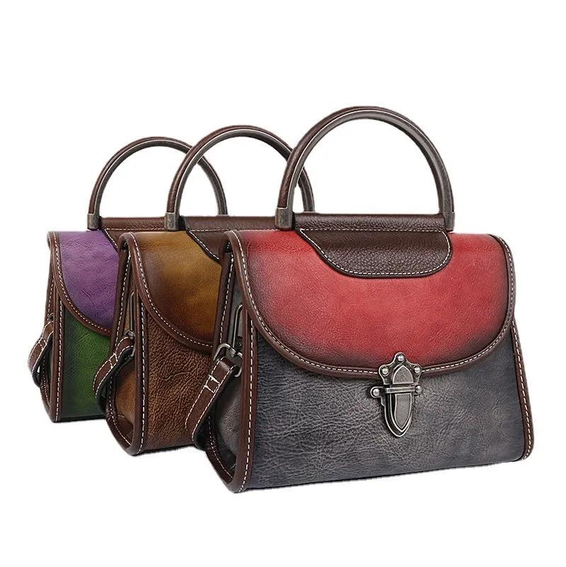 Vintage-Inspired Genuine Leather Crossbody Bag sold by superladystar product image thumbnail 5