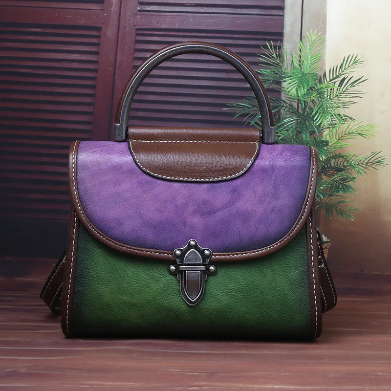 Vintage-Inspired Genuine Leather Crossbody Bag sold by superladystar