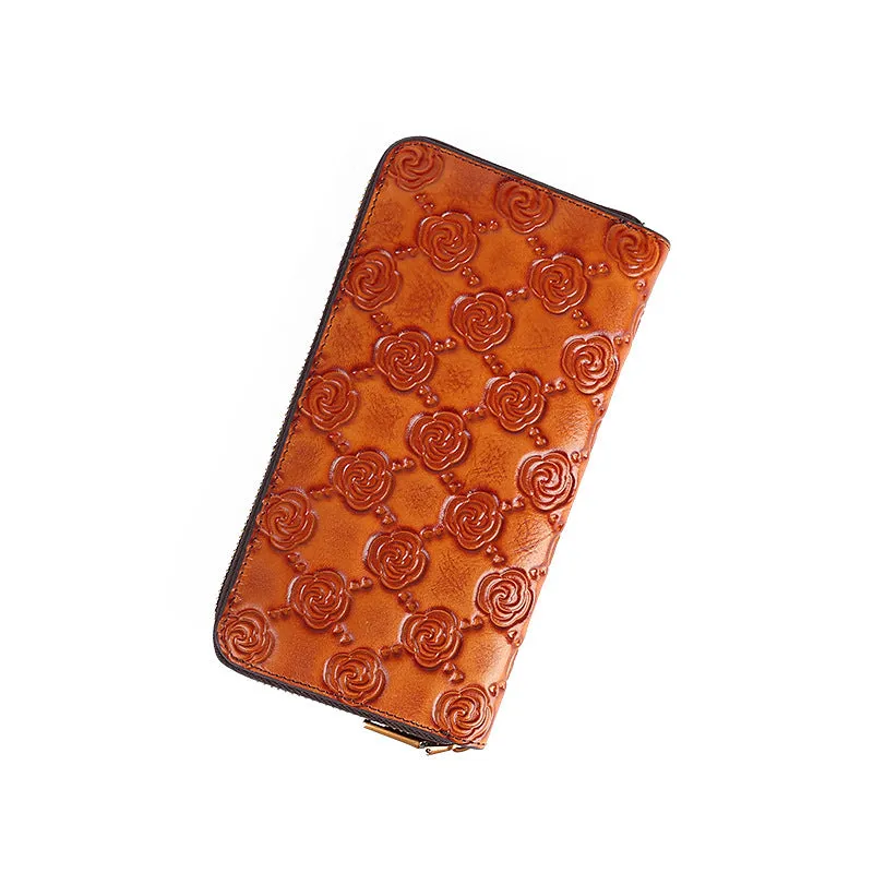 Handcrafted Rose Genuine Leather Fashion Wallet sold by superladystar product image thumbnail 3