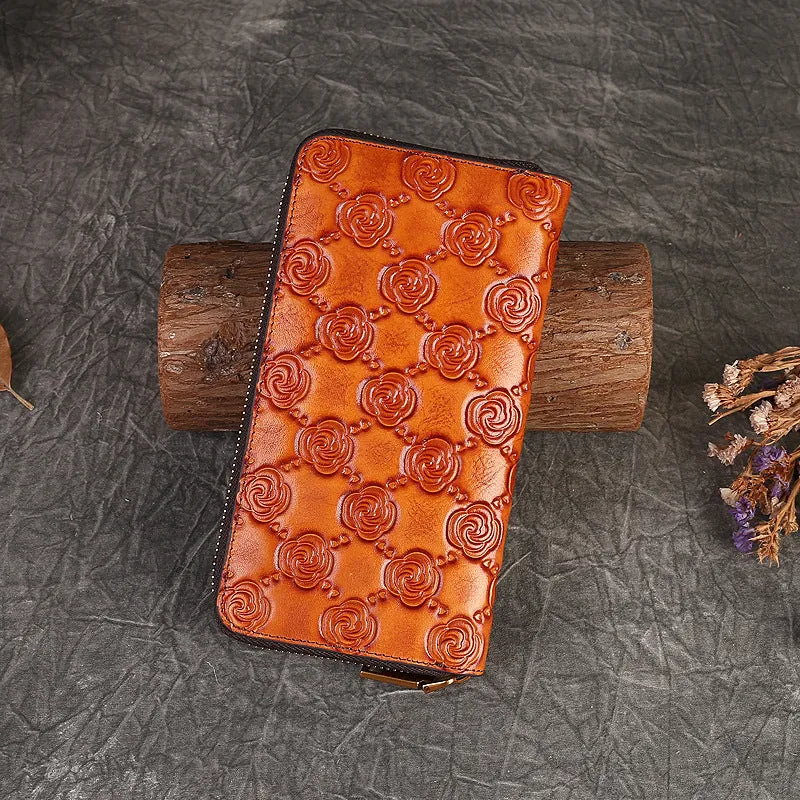 Handcrafted Rose Genuine Leather Fashion Wallet sold by superladystar product image thumbnail 5