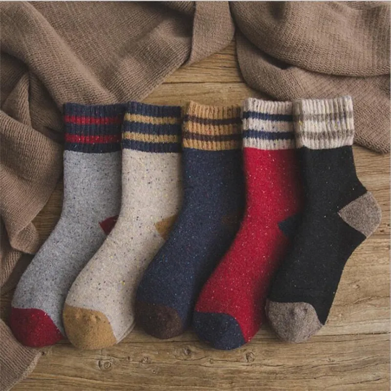 Winter Warm Thick Colored Spots Socks sold by superladystar