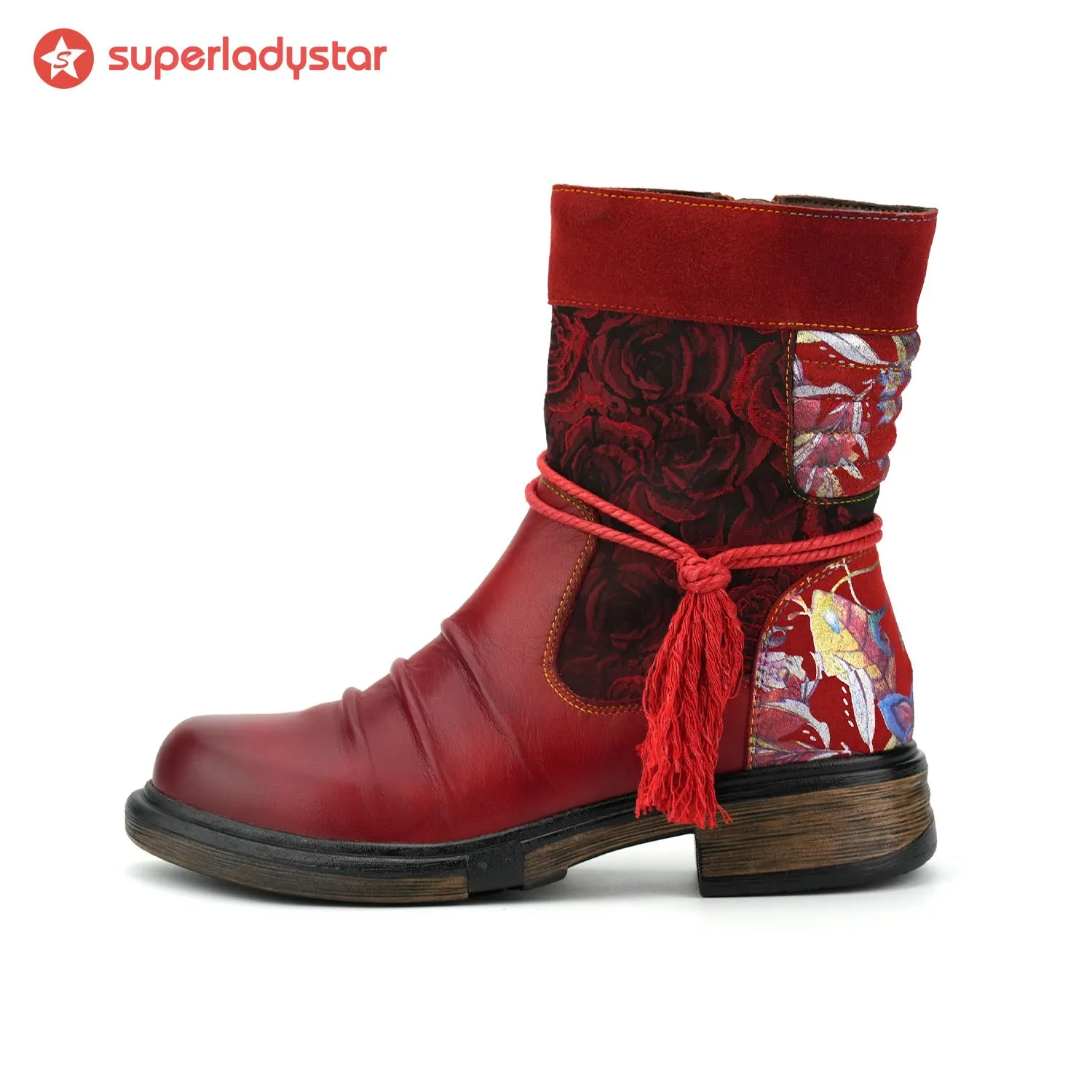 Comfortable Genuine Leather Tassel Ankle Boots sold by superladystar product image thumbnail 4