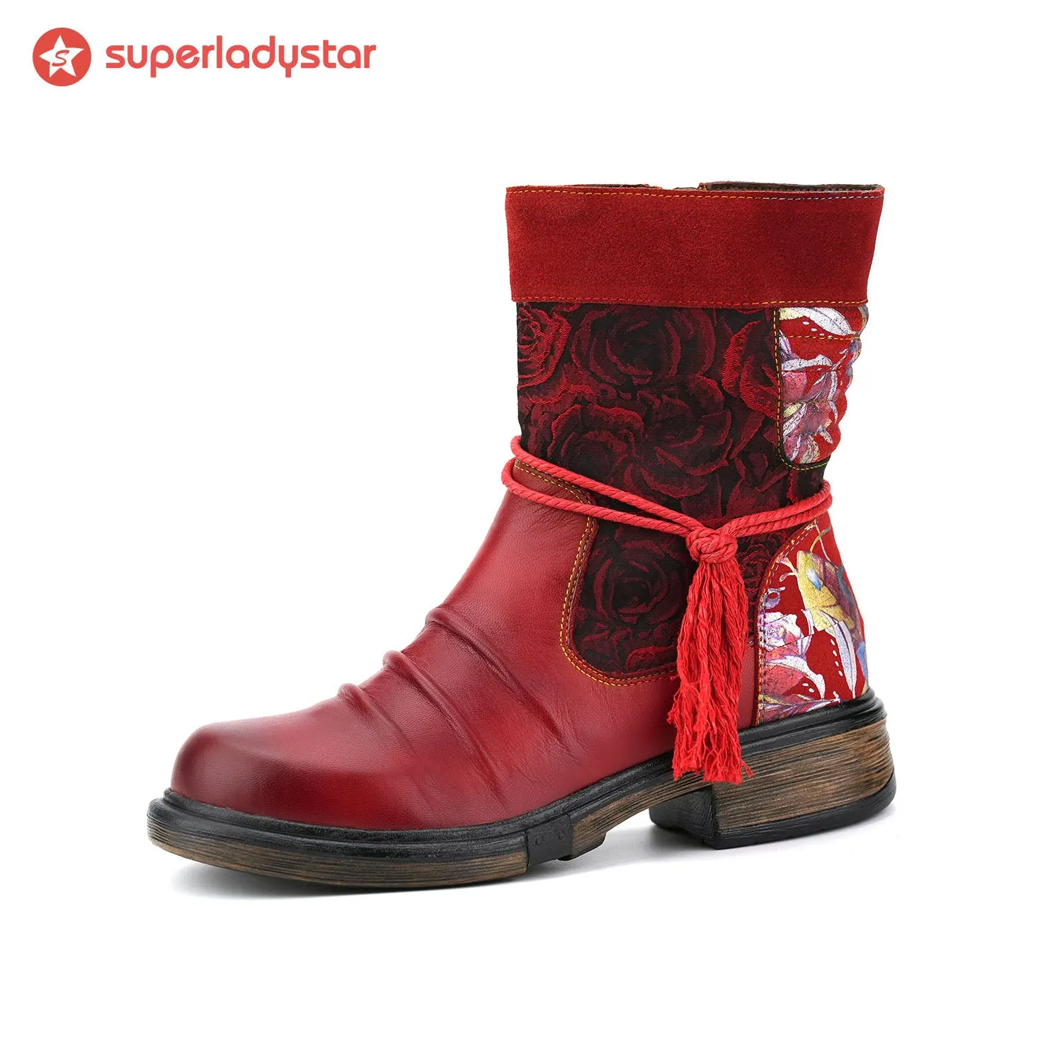 Comfortable Genuine Leather Tassel Ankle Boots sold by superladystar product image thumbnail 5