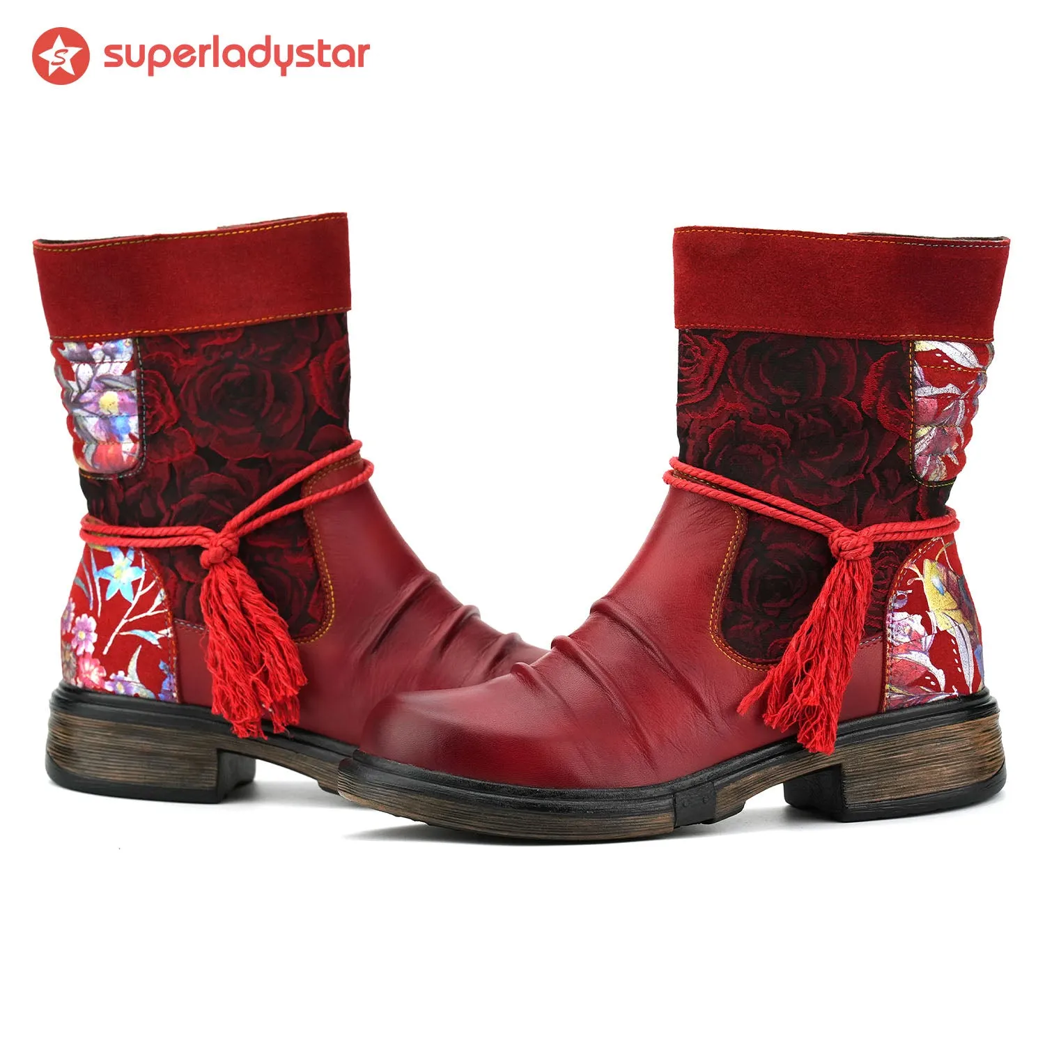 Comfortable Genuine Leather Tassel Ankle Boots sold by superladystar product image thumbnail 2