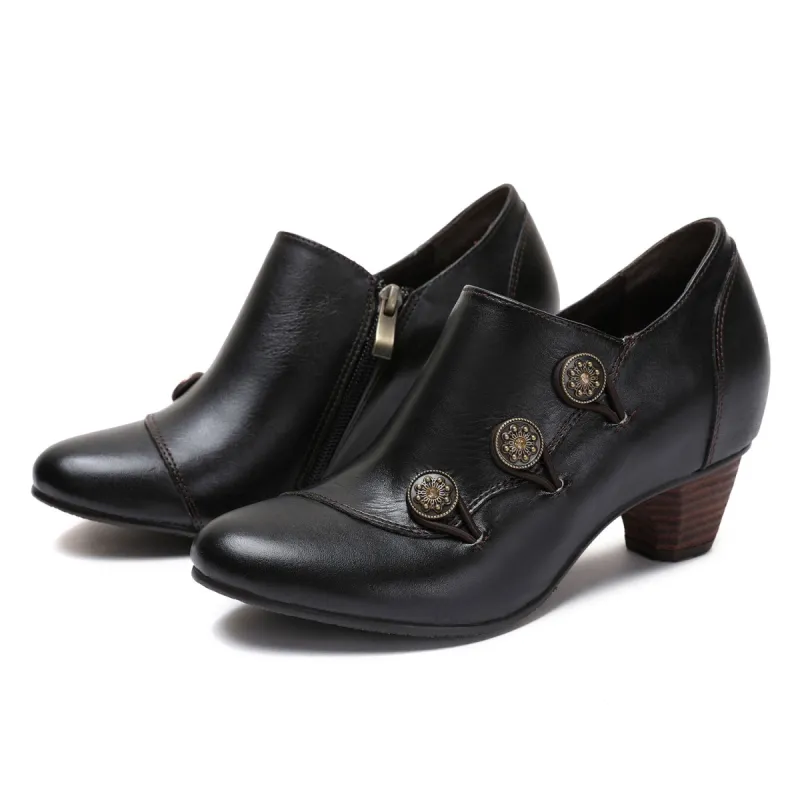 Hand Painted Leather Classic Shoes sold by superladystar