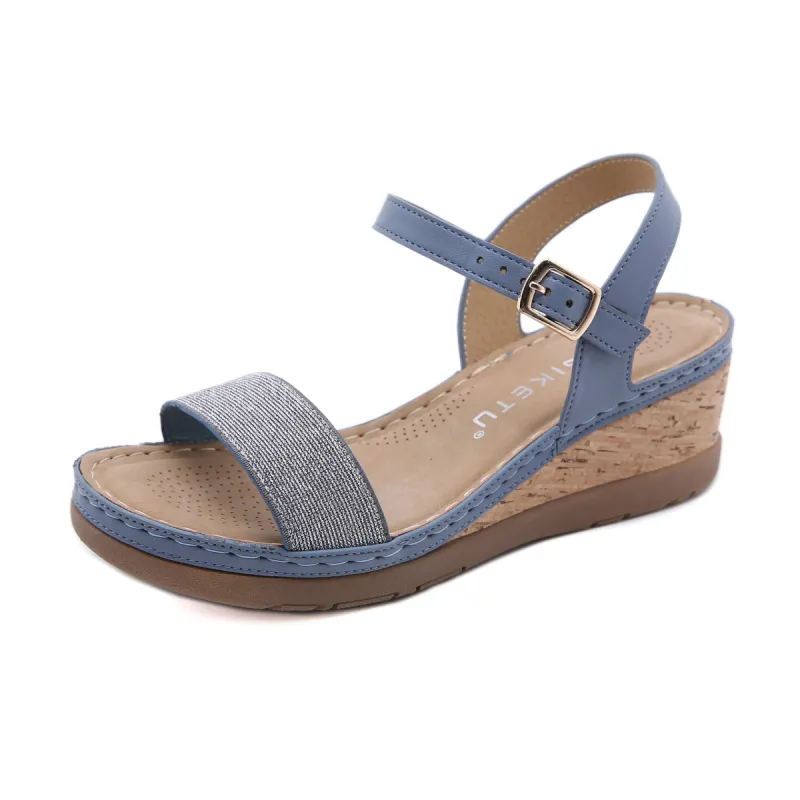 Wedge Heel Comfortable and Simple Sandals sold by superladystar