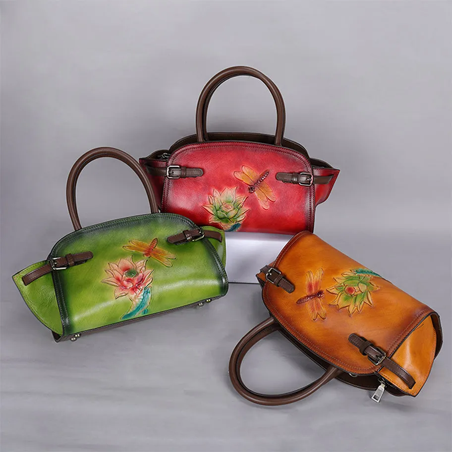 Vintage Handmade Embossed Durable Handbag sold by superladystar product image thumbnail 2