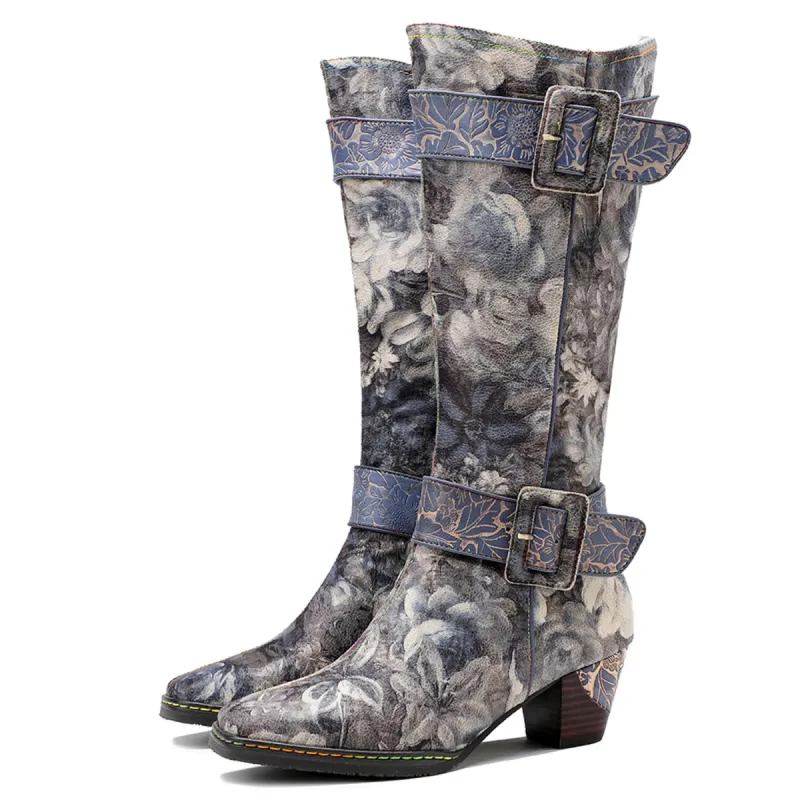 Vintage Printed Hand-made Boots sold by superladystar