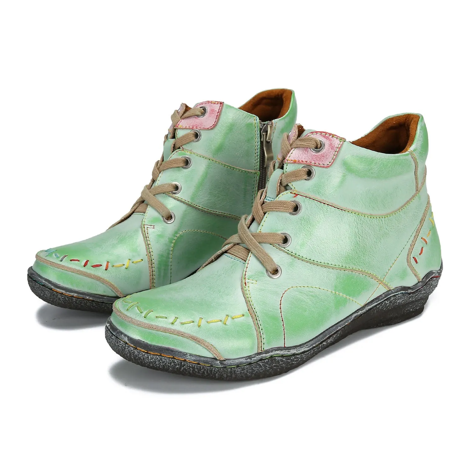 Handcrafted Vintage Stylish Comfort Monochromatic Walking Boots sold by superladystar product image thumbnail 2