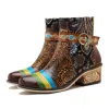Retro Casual Style Strap Low Heel Ankle Boots sold by superladystar