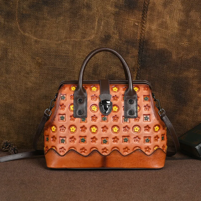 Large Vintage Embossed Fashion Shoulder Bag sold by superladystar