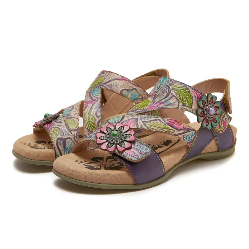 Vintage Handmade Comfy Casual Cute Sandals sold by superladystar