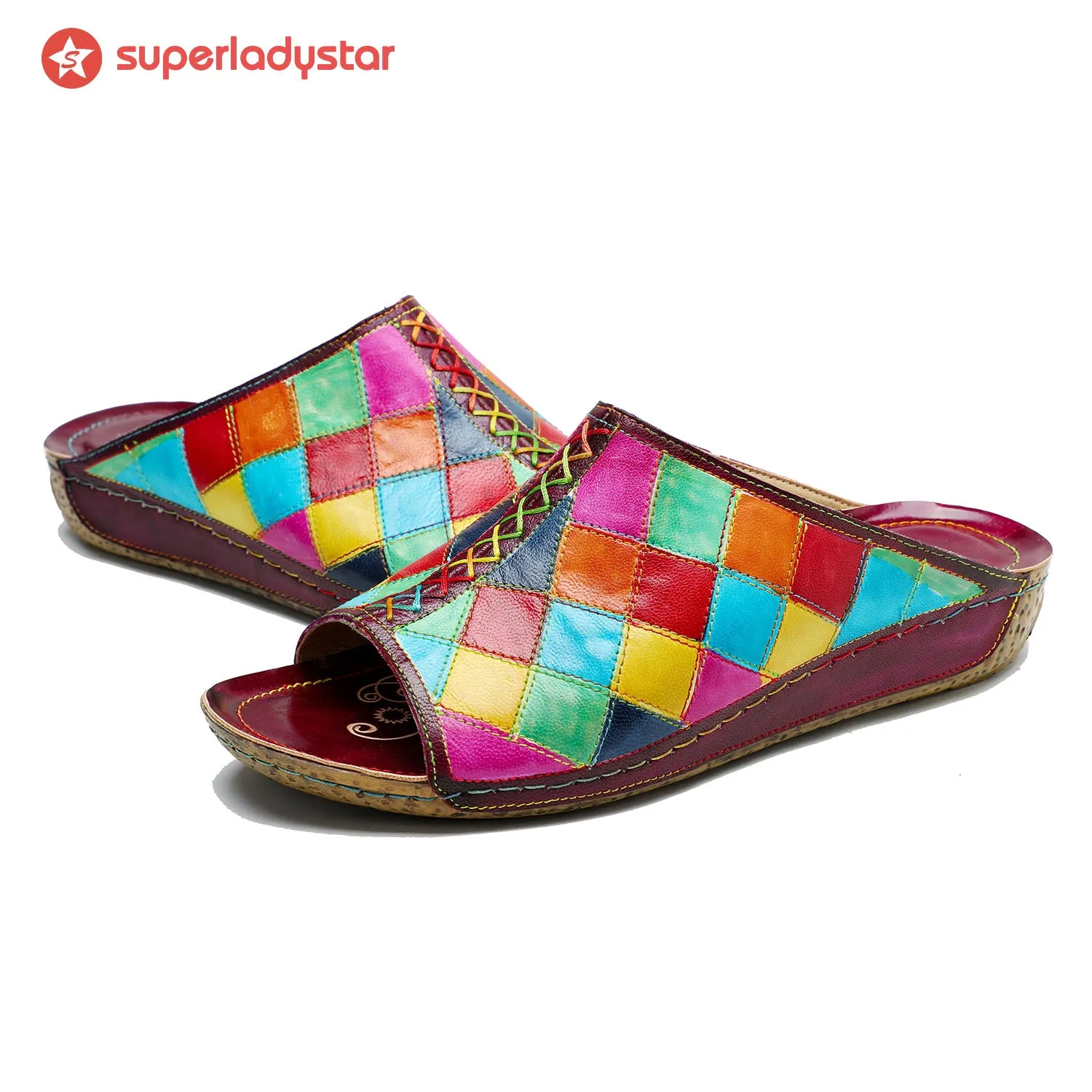 Vintage Handmade Printed Colorful Slipper sold by superladystar product image thumbnail 3