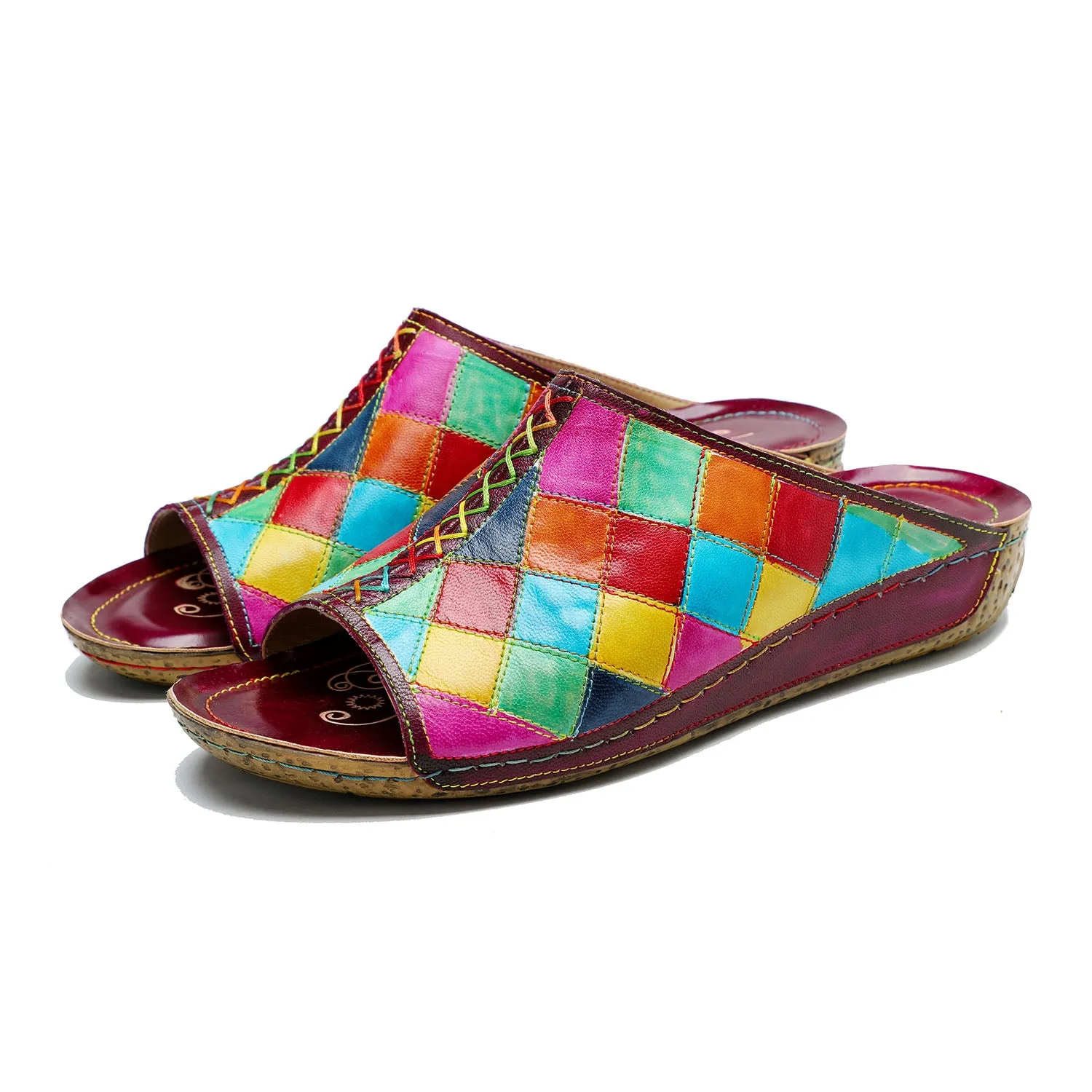 Vintage Handmade Printed Colorful Slipper sold by superladystar
