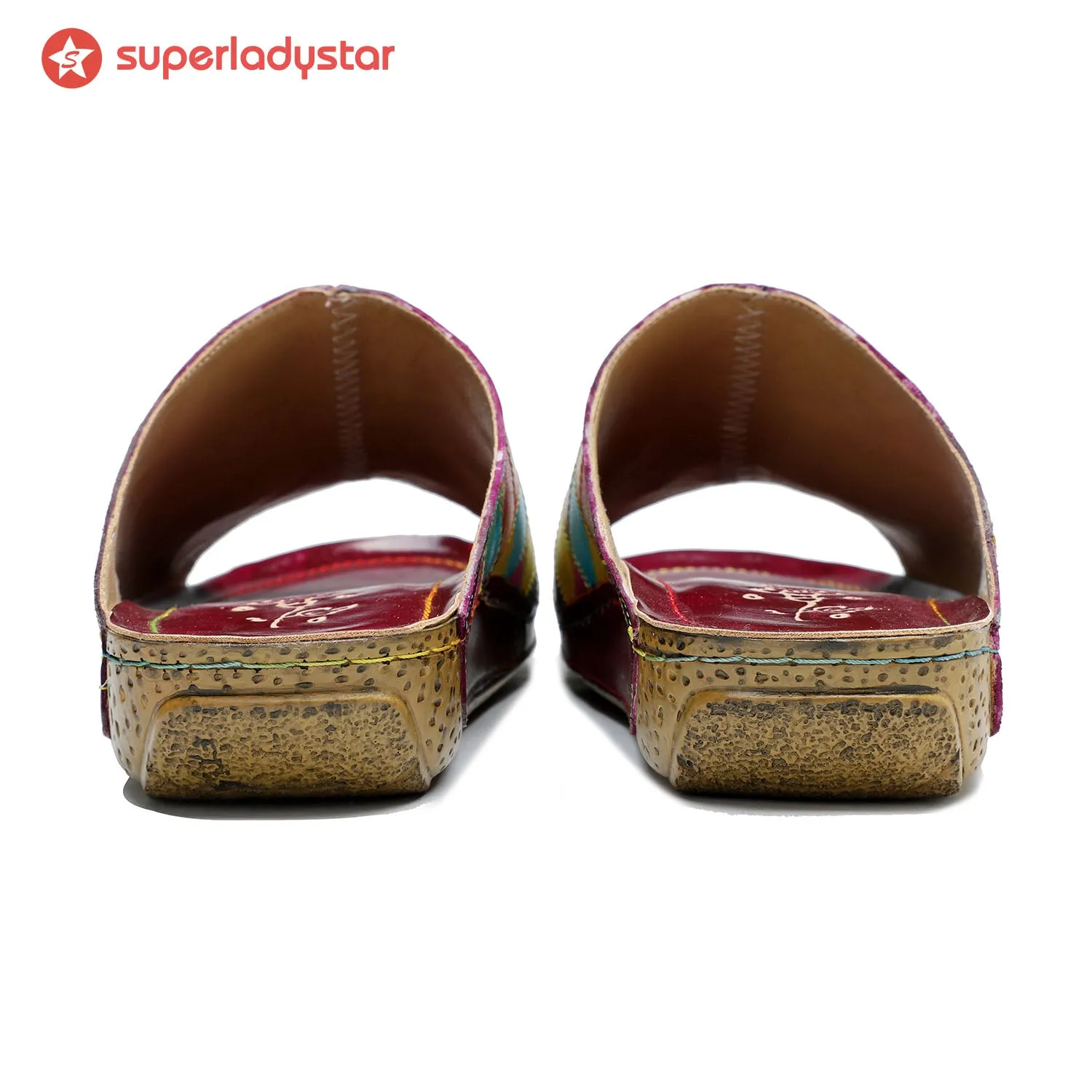 Vintage Handmade Printed Colorful Slipper sold by superladystar product image thumbnail 5