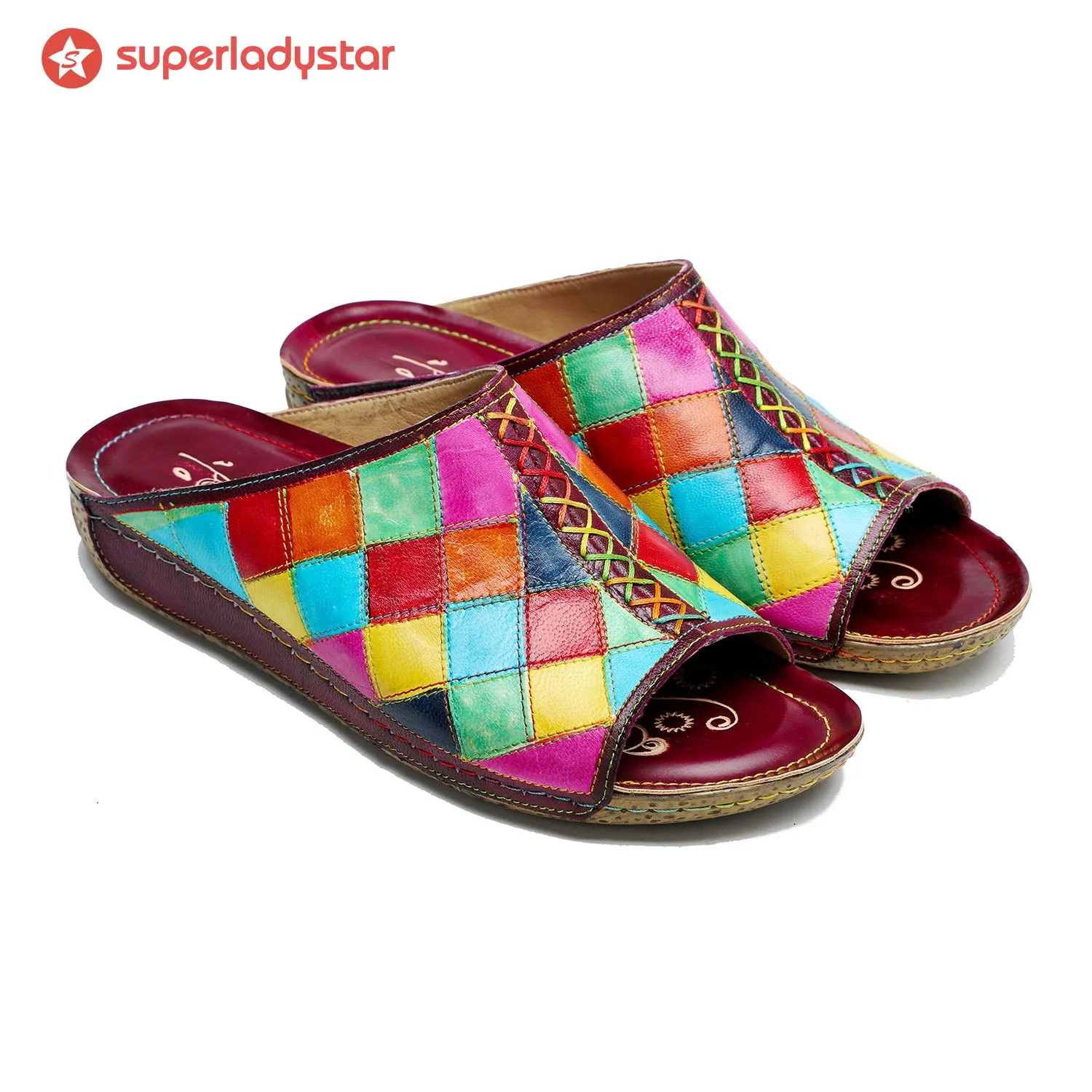 Vintage Handmade Printed Colorful Slipper sold by superladystar product image thumbnail 4