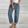 Loose Casual Versatile Simple Jeans sold by superladystar