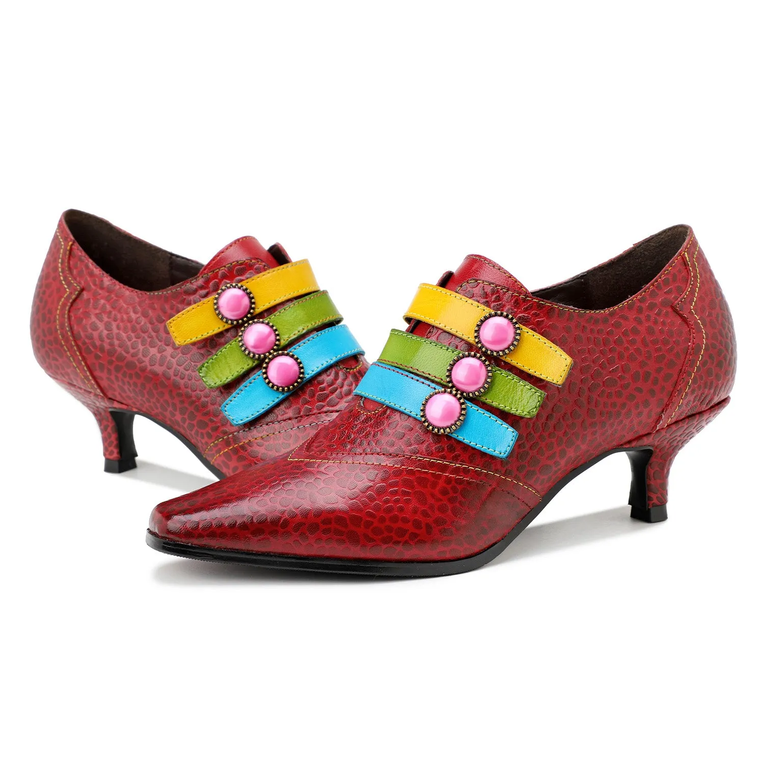 Vintage Fashion Colorful Buckle Shoes sold by superladystar product image thumbnail 2