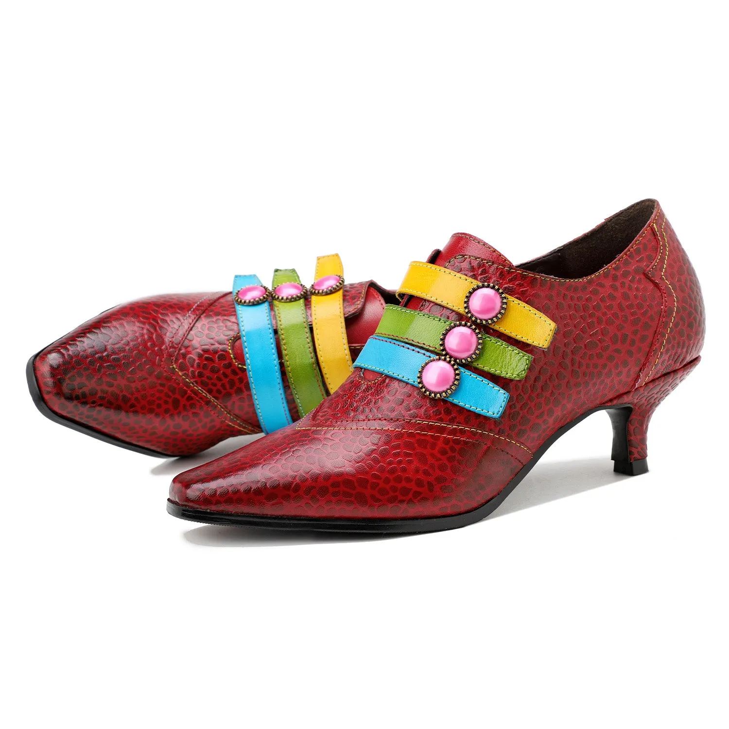Vintage Fashion Colorful Buckle Shoes sold by superladystar product image thumbnail 3