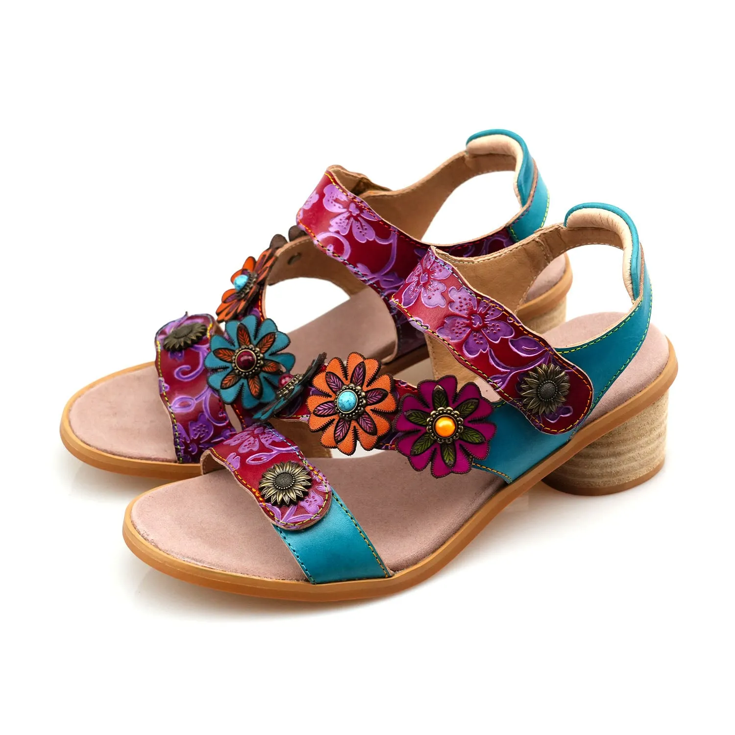 Handmade Vintage Casual Floral Sandals sold by superladystar