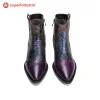 Vintage Handmade Embossed Dragonfly Ankle Boots sold by superladystar