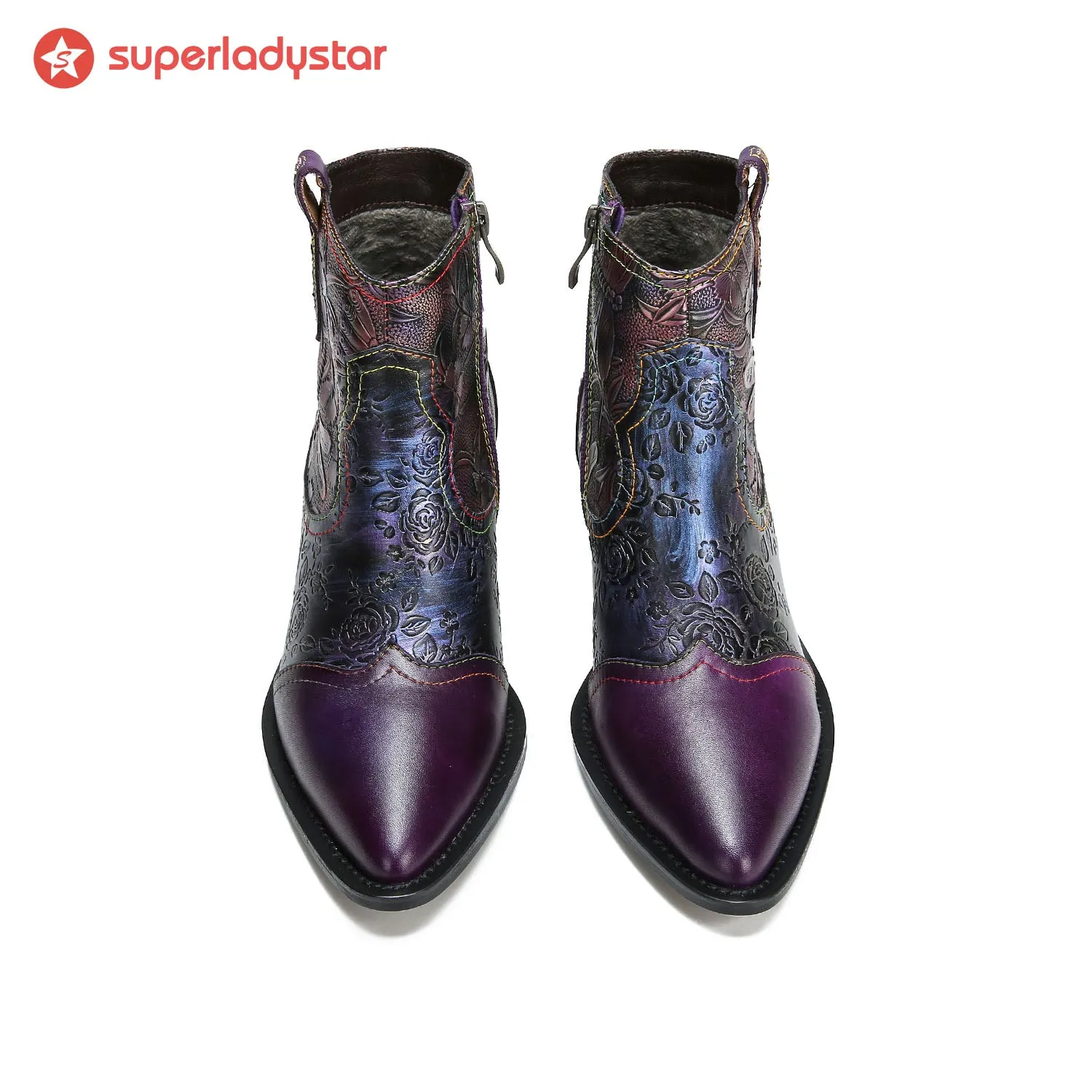 Vintage Handmade Embossed Dragonfly Ankle Boots sold by superladystar product image thumbnail 4