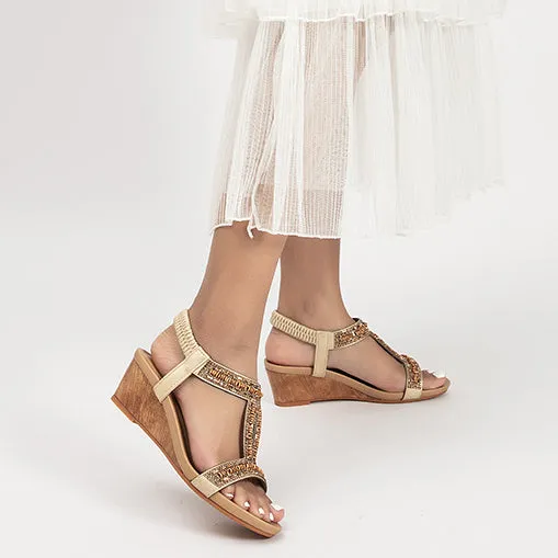 Fashionable Wedge Heel Slip-resistant Commuter Sandals sold by superladystar product image thumbnail 5