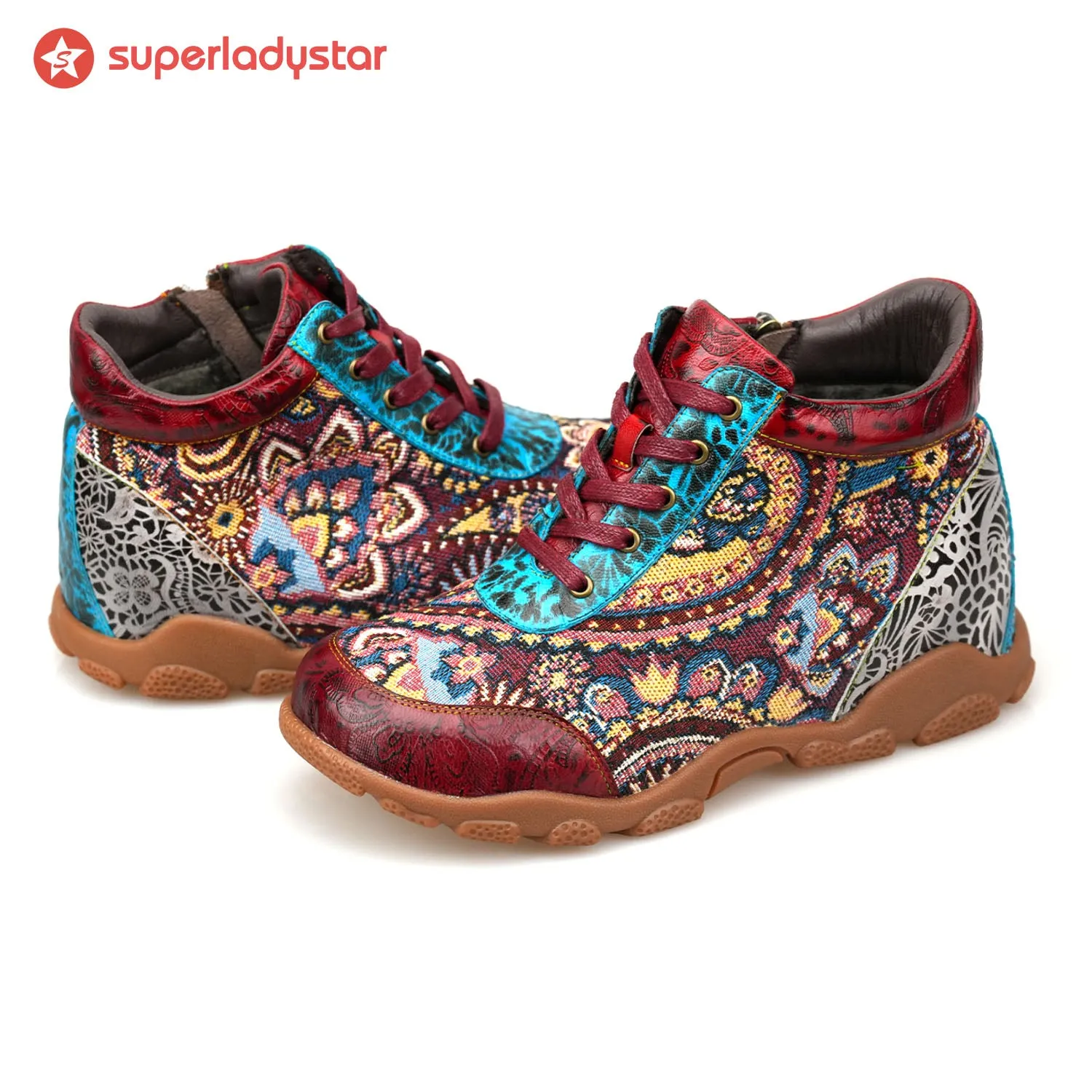 Vintage Handmade Comfortable Casual Ankle Boots sold by superladystar product image thumbnail 3